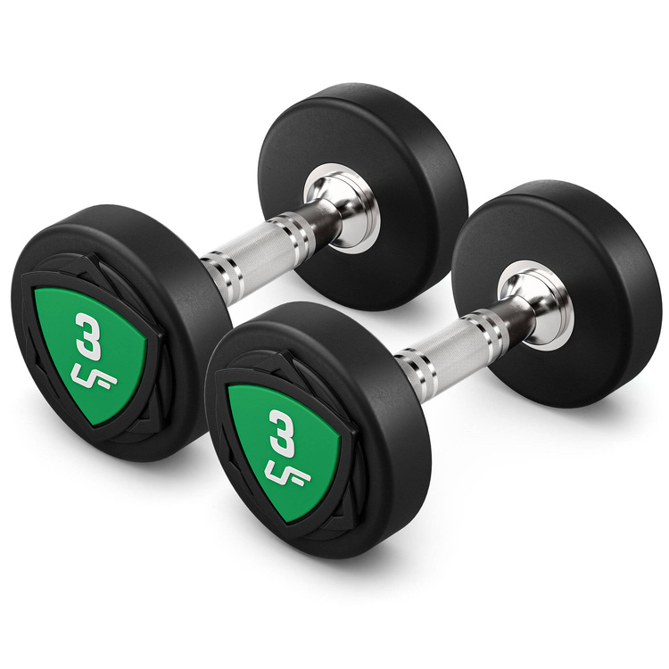 Poliuretán súlyzókészlet 1-10kg (1 kg-os lépésekben) 110 kg + súlyzótartó állvány UR-S005 - UpForm