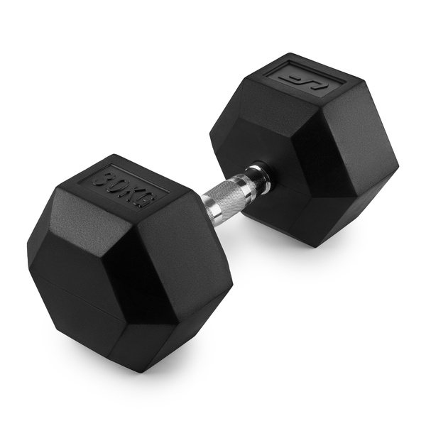 Gumiborítású HEX öntöttvas kézisúlyzó 30 kg - UpForm