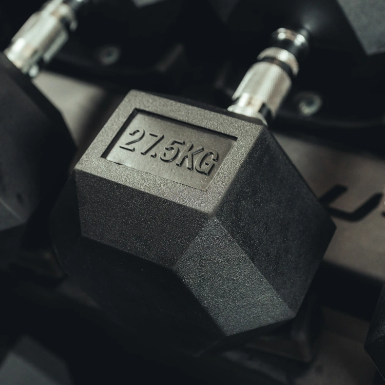 Gumiborítású HEX öntöttvas kézisúlyzó 27,5 kg - UpForm