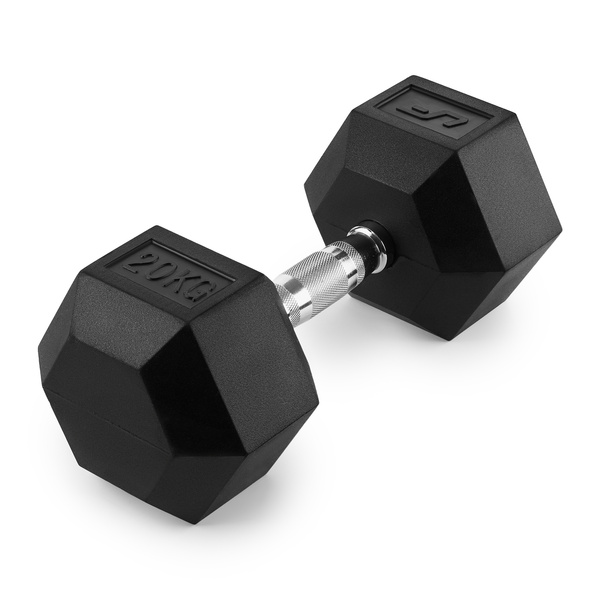 Gumiborítású HEX öntöttvas kézisúlyzó 20 kg - UpForm