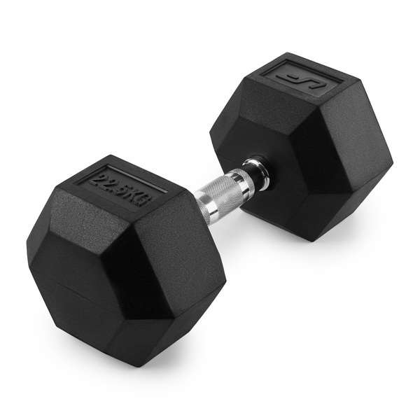 Gumiborítású HEX öntöttvas kézisúlyzó 22,5 kg - UpForm