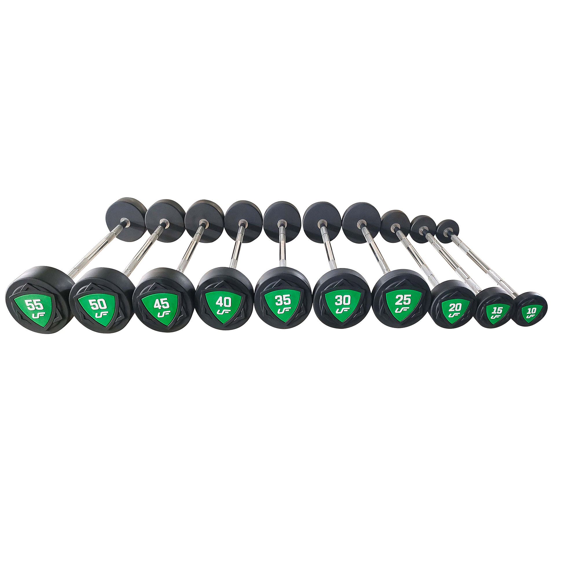Egyenes poliuretán súlyzókészlet 10–55 kg – 325 kg