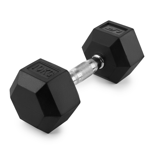 Gumiborítású HEX öntöttvas kézisúlyzó 10 kg - UpForm
